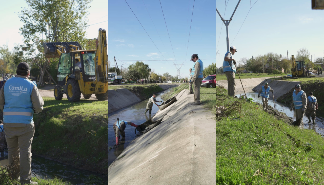 La Municipalidad de José C. Paz y ComiLu avanzan con jornadas de saneamiento de la cuenca