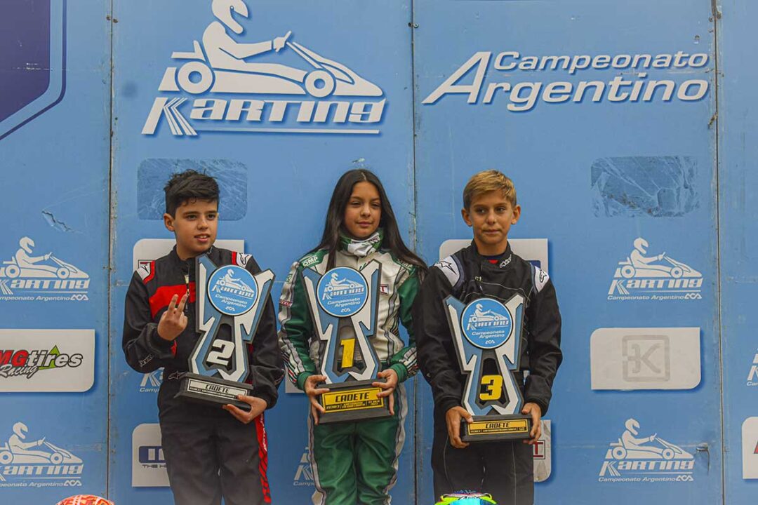 Tiene 11 años, de San Martín y es la mujer más joven en obtener una victoria en Karting