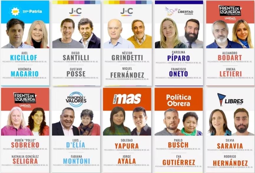 23 listas para gobernador y vice en Provincia de Buenos Aires