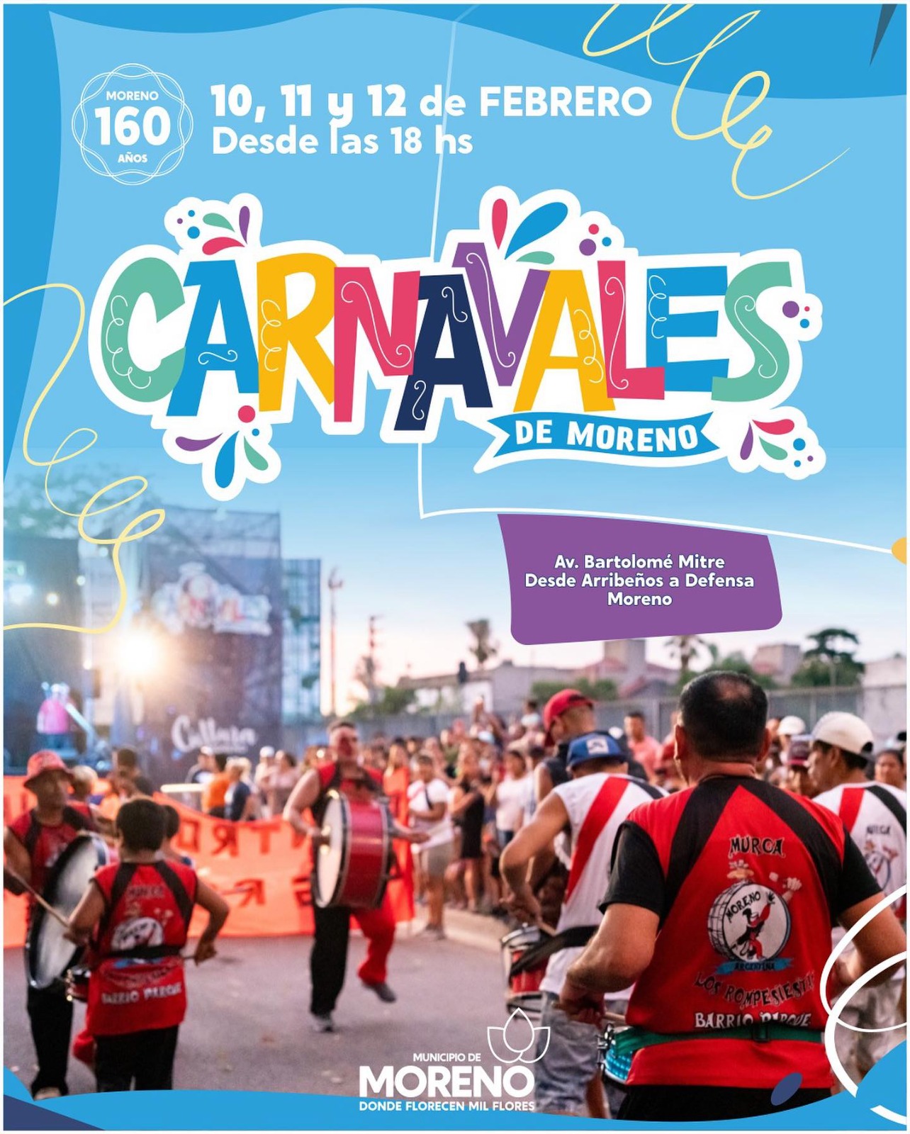 Disfrutá en familia de los carnavales 2024 en Moreno