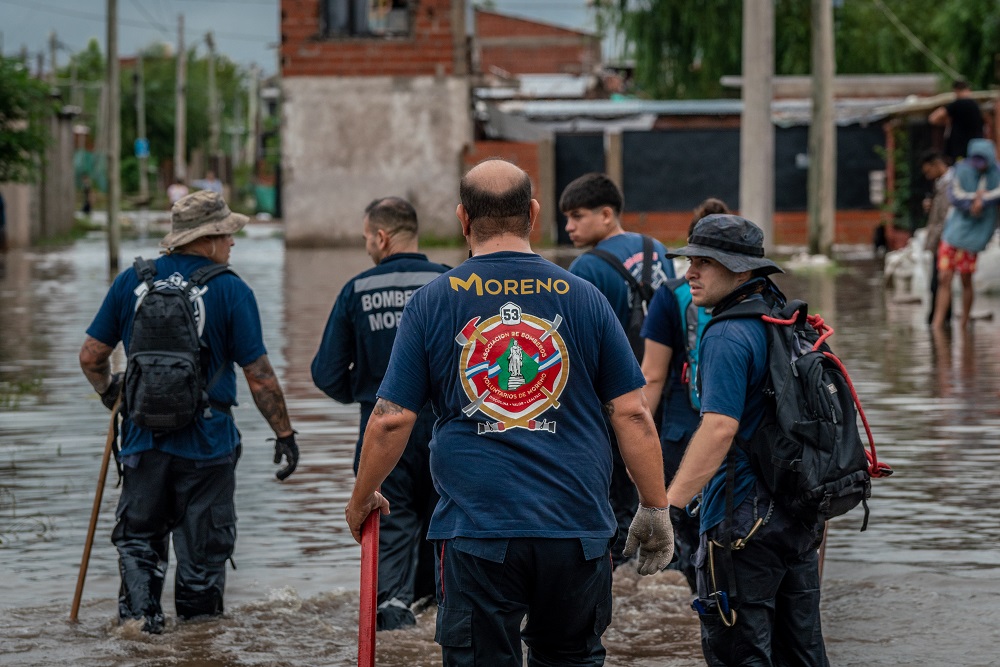 El Municipio de Moreno asiste a vecinas y vecinos afectados por el temporal