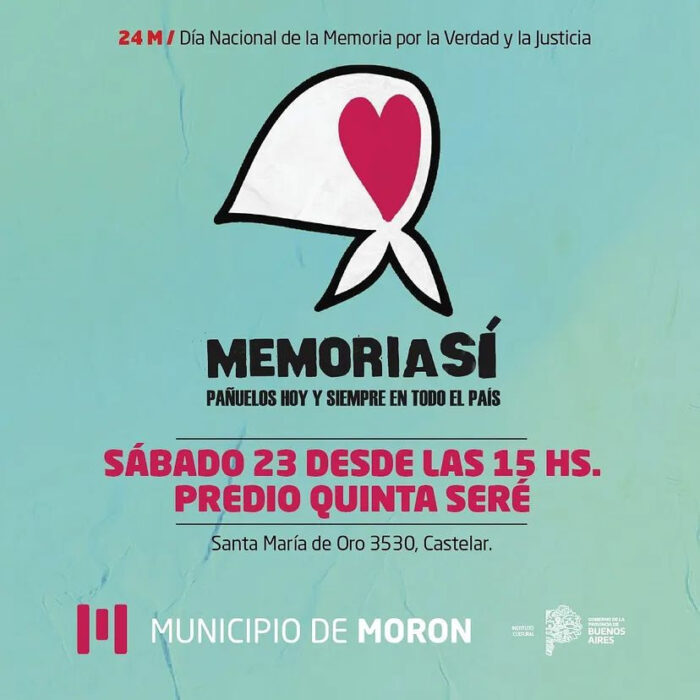 Morón organiza actividades por el Día de la Memoria por la Verdad y la Justicia