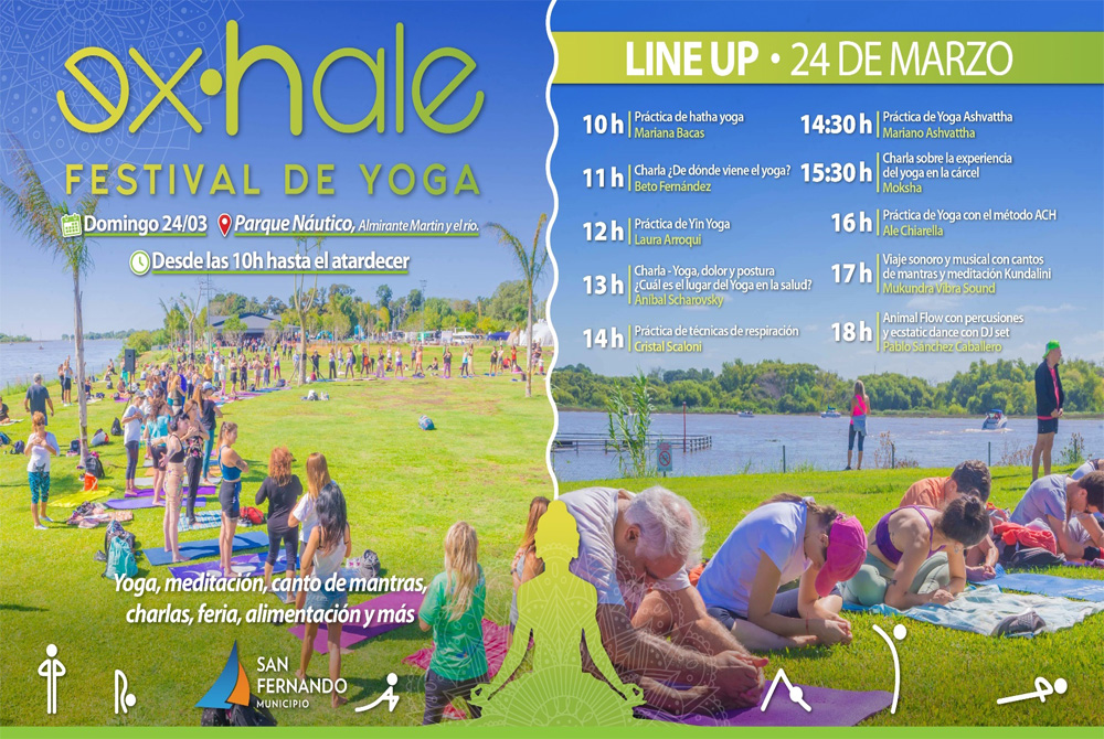 El domingo, vuelve a San Fernando un vibrante Festival de Yoga en el Parque Náutico