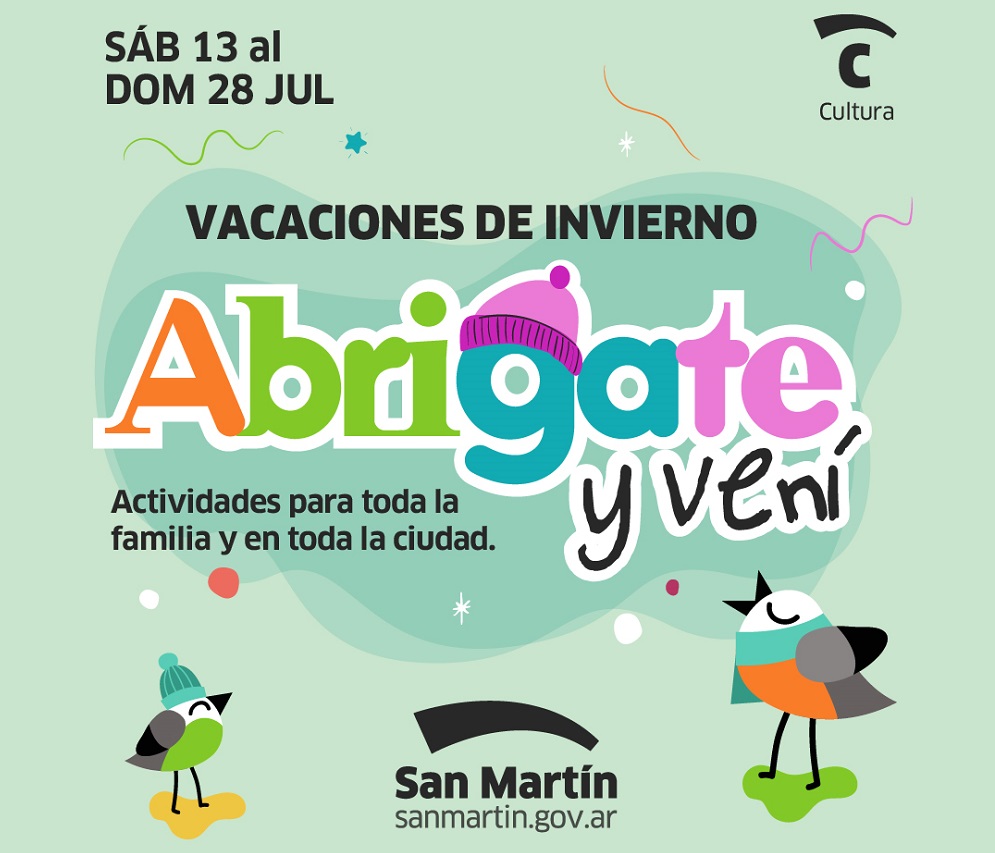 San Martín tendrá grandes propuestas gratuitas para las vacaciones de invierno