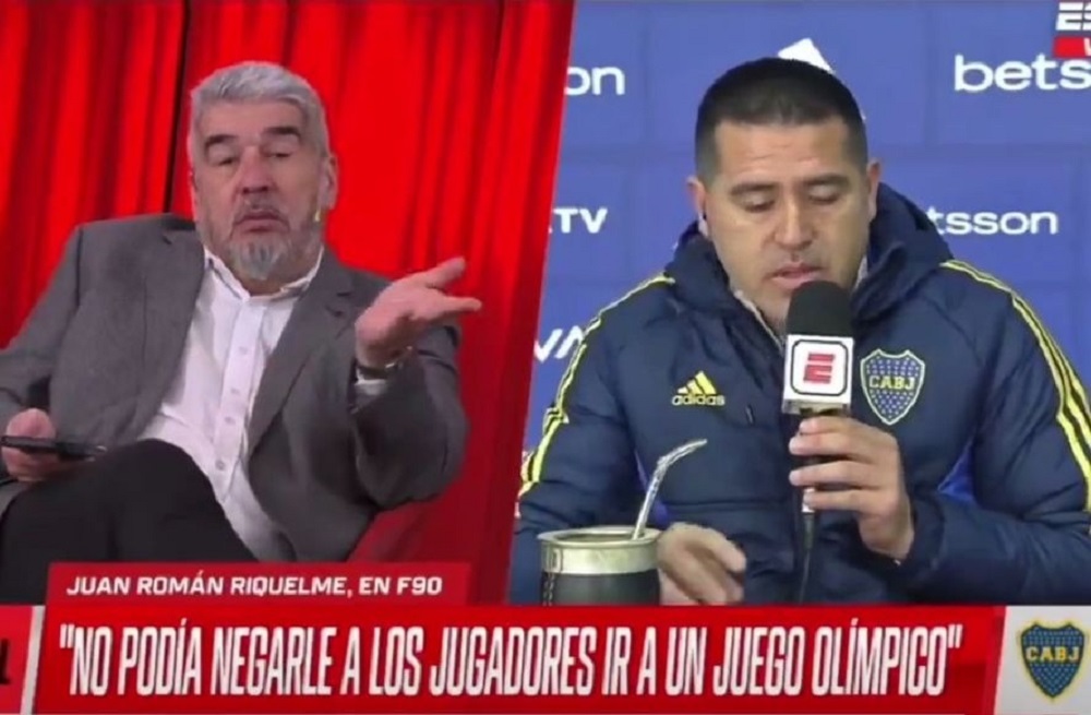 Riquelme se fue del móvil en vivo como respuesta al Chavo Fucks