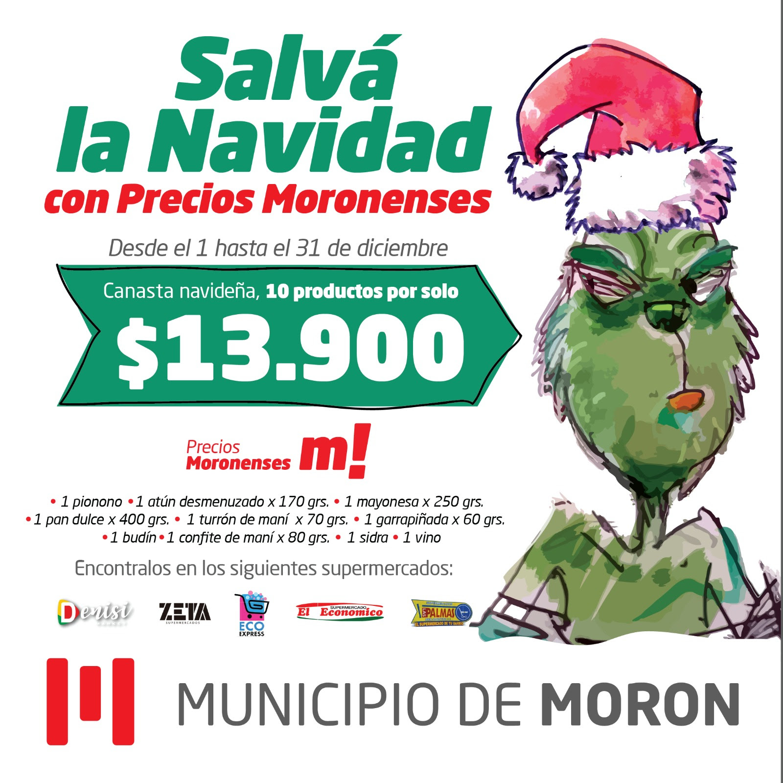 Morón ofrecerá una canasta especial navideña a muy bajo costo