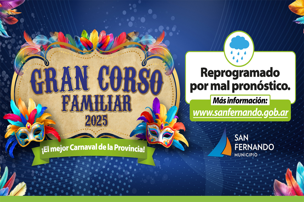 El Gran Corso Familiar de San Fernando se posterga por mal tiempo