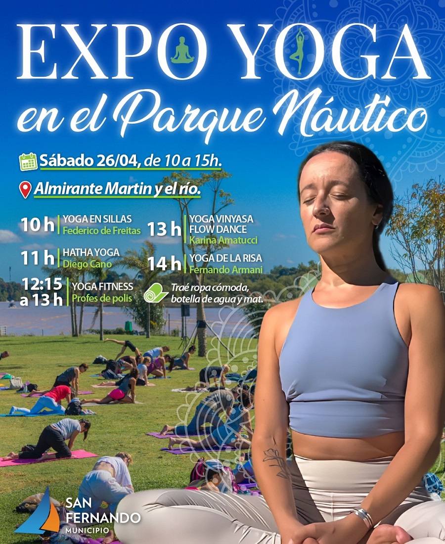 Un nuevo evento masivo de Yoga tendrá lugar en el Parque Náutico de San Fernando