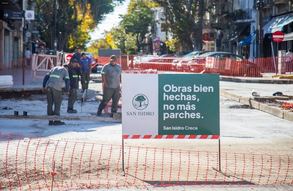 San Isidro: avanza la repavimentación de una intersección clave en Martínez