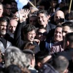 Axel Kicillof participo de la marcha por Cristina