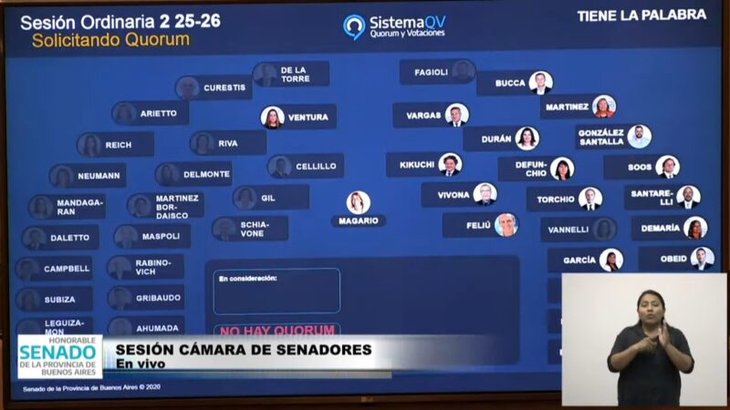 Sin quórum en el Senado