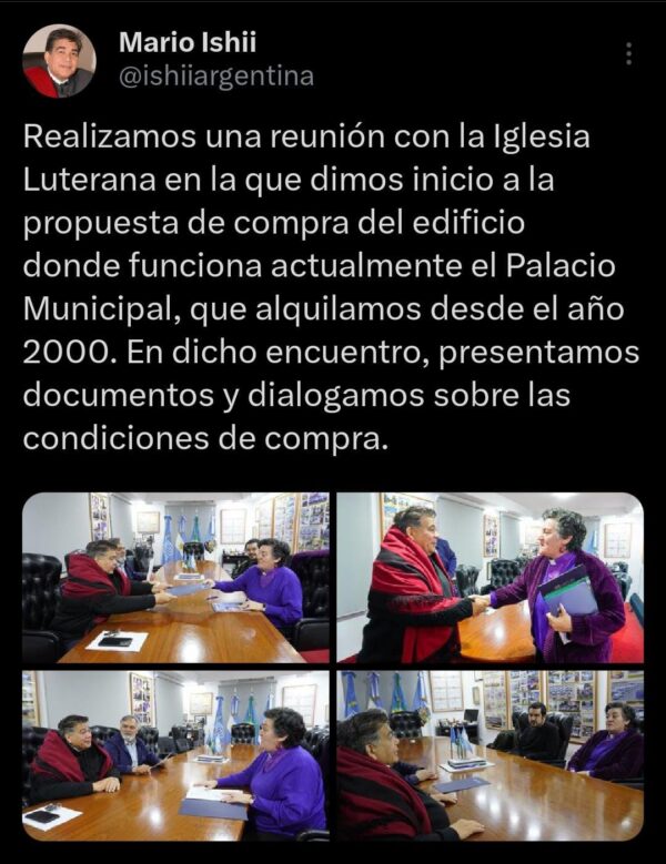 Mario Ishii inicio la propuesta de compra del Palacio Municipal de José C. Paz