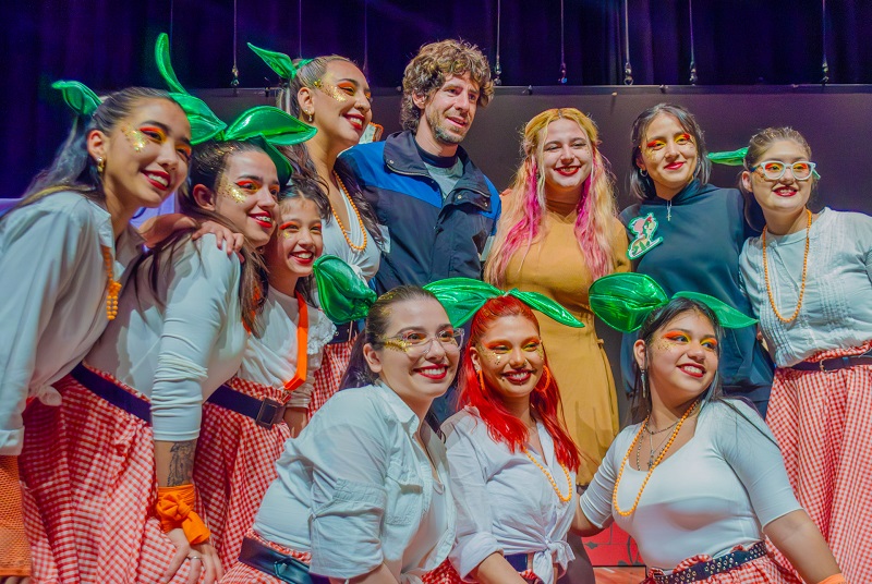 Juan Andreotti acompañó el show final de vacaciones de invierno