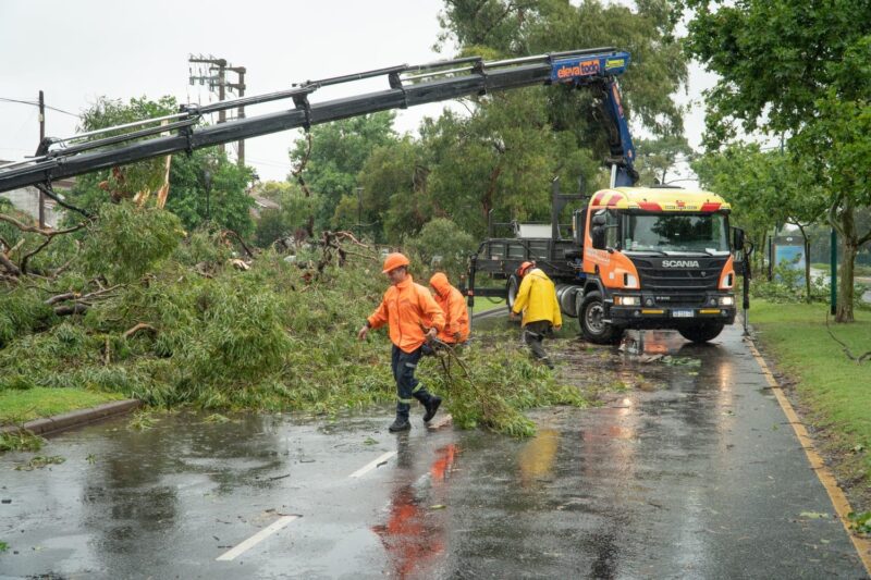 San Isidro despliega un operativo frente a las lluvias intensas