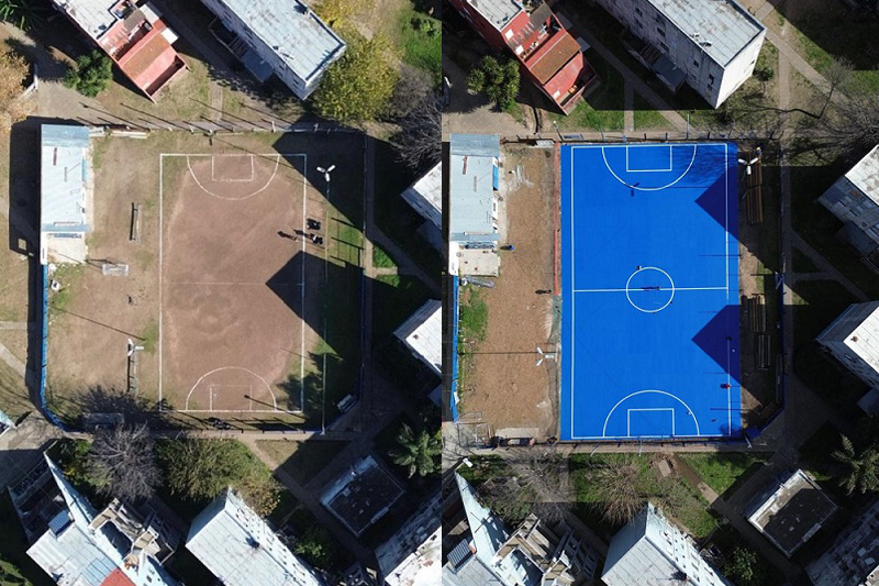 San Isidro se inauguró la nueva cancha de fútbol en el Club Basi de Boulogne