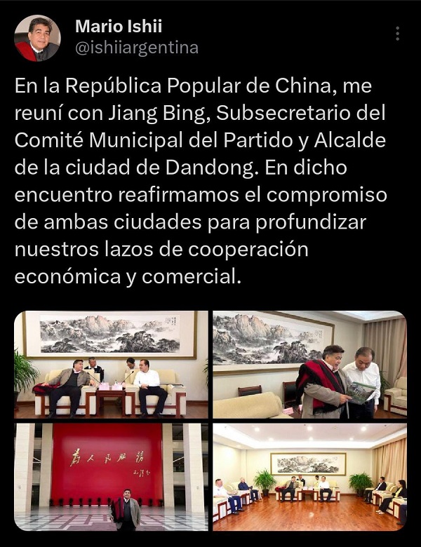 Mario Ishii profundiza lazos con China, avanzando la cooperación industrial y comercial