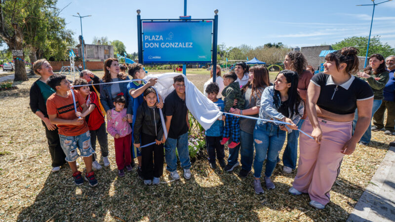 Mariel Fernández inauguró dos nuevas plazas en Cuartel V y La Reja