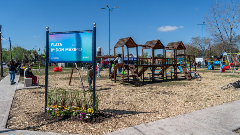 Mariel Fernández inauguró dos nuevas plazas en Cuartel V y La Reja
