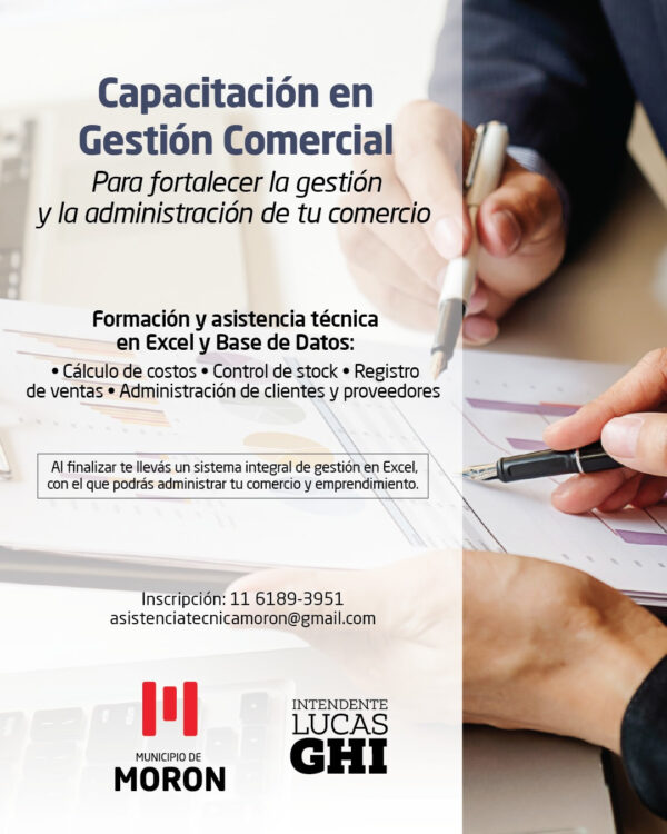 Morón abre un nuevo ciclo de capacitaciones para pymes, comercios y emprendedores