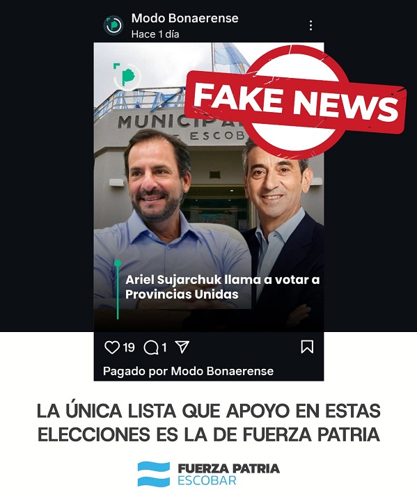 Ariel Sujarchuk denunció una campaña de difamación y engaño en redes sociales