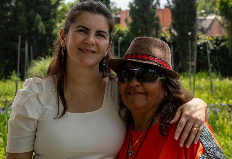 Mariel Fernández visito el centro de día Caveri para adultos mayores