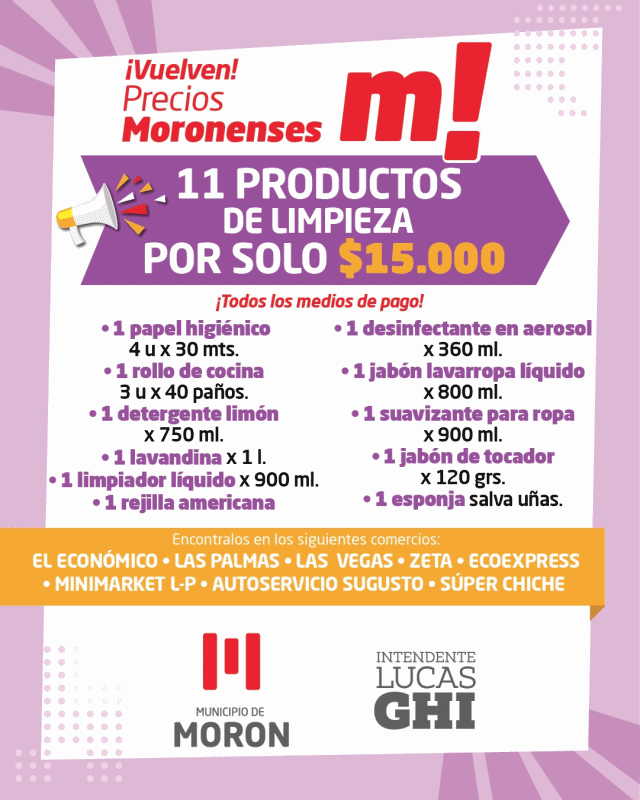 Se renueva el programa “Precios Moronenses” con nuevas canastas
