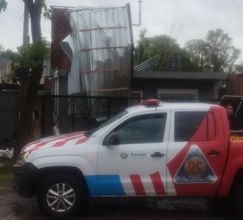 Temporal en Escobar: ráfagas de hasta 70 km/h y casi 50 mm de lluvia en tres horas
