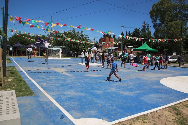 Junto a vecinos, San Isidro inauguró un Playón Deportivo en Beccar