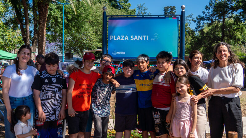 Mariel Fernández inauguró la Plaza Santi en el barrio Franciscanos de Paso del Rey