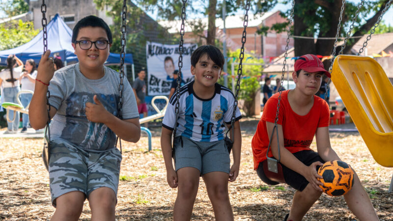 Mariel Fernández inauguró la Plaza Santi en el barrio Franciscanos de Paso del Rey
