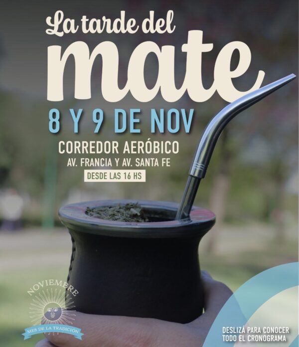 Se viene la Tarde del Mate en el Corredor Aeróbico de San Miguel