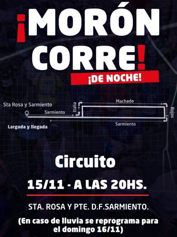 Se viene la primera edición de “Morón Corre de Noche”