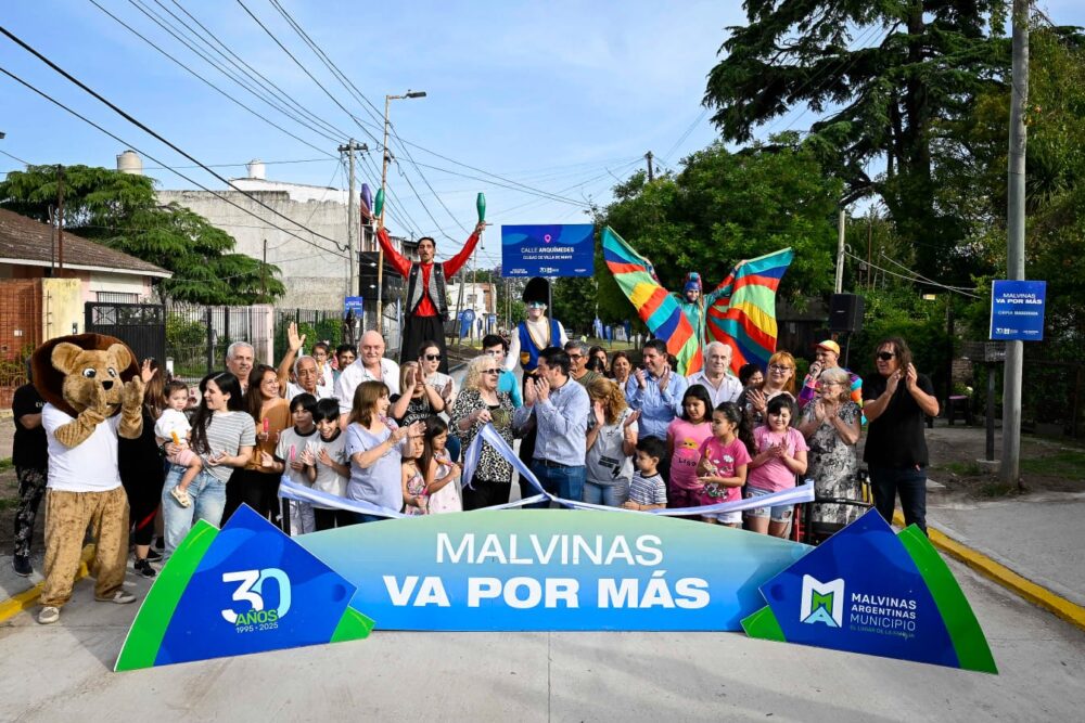 Villa de Mayo: Nardini inauguró la pavimentación de la calle Arquímedes