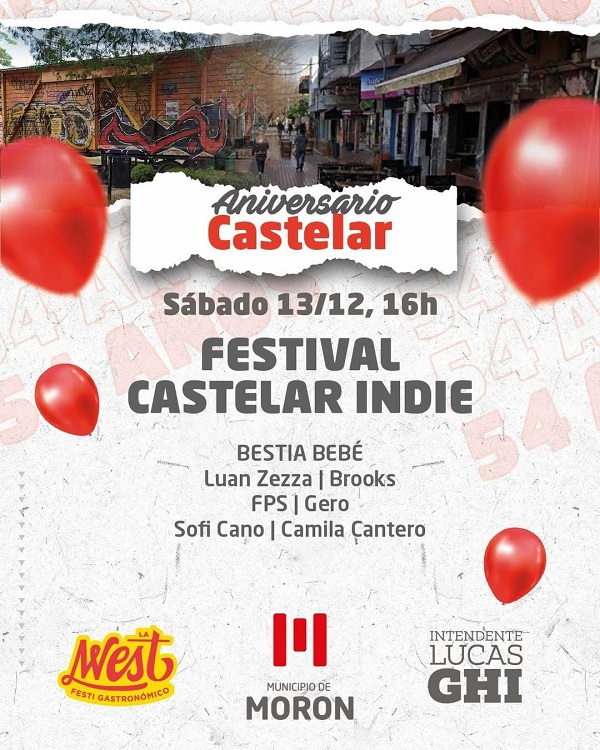 Castelar celebra un nuevo aniversario con actividades culturales y musicales