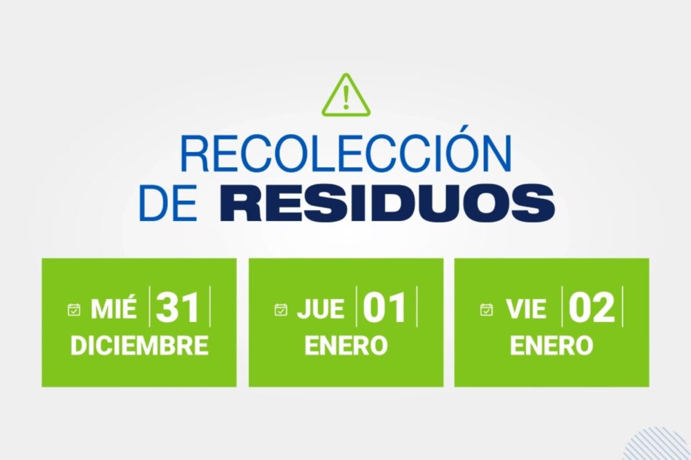 Horarios especiales de recolección de residuos por Año Nuevo en Malvinas Argentinas