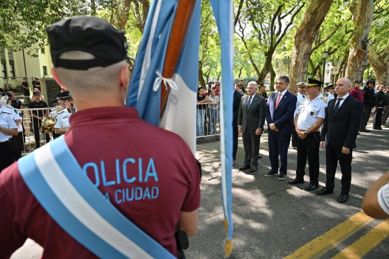 Jorge Macri encabeza el desfile por el noveno aniversario de la creación de la Policía de la Ciudad