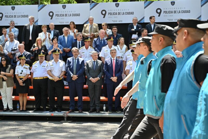 Jorge Macri encabeza el desfile por el noveno aniversario de la creación de la Policía de la Ciudad