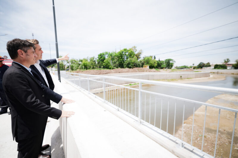 Kicillof inauguró el nuevo Puente Gogna sobre el Río Luján