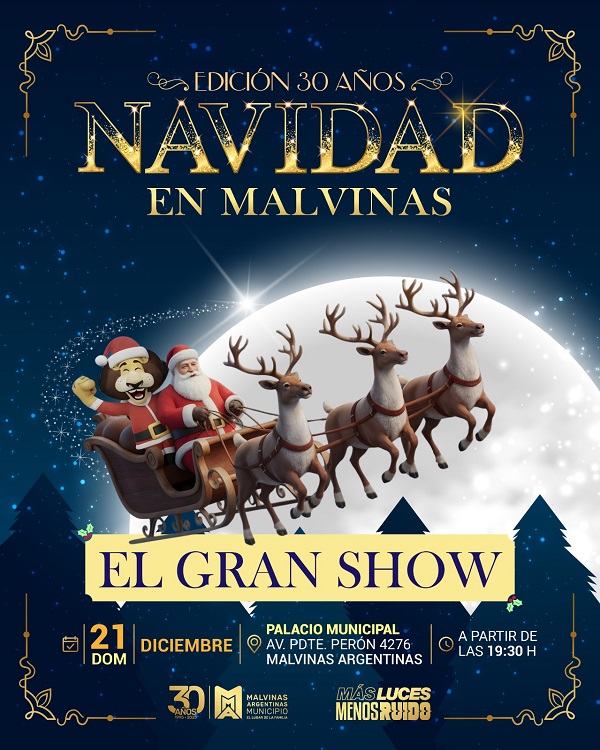 Malvinas Argentinas se prepara para el Gran Show de Navidad – Edición 30 Años, este 21 de diciembre