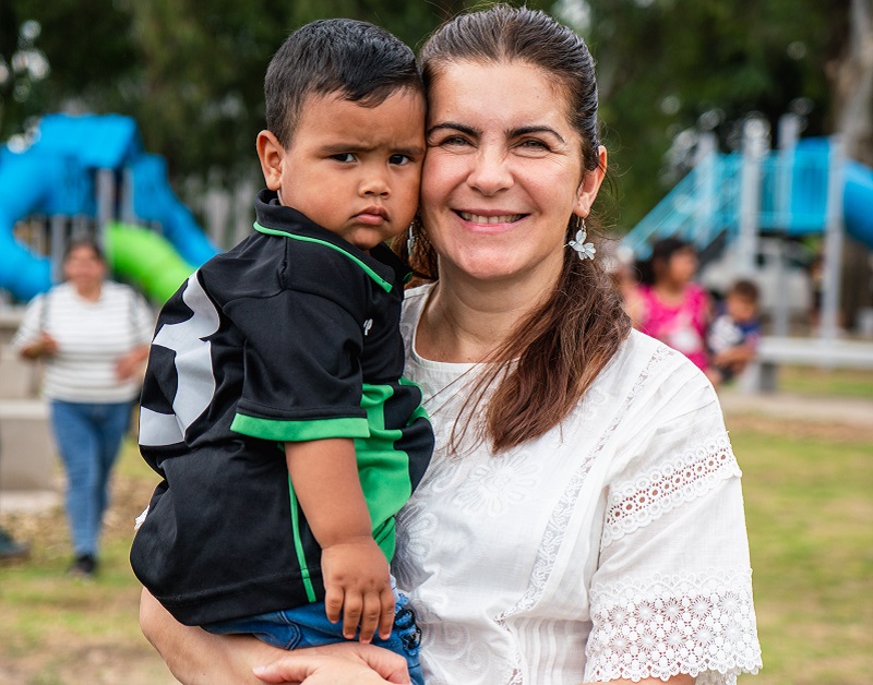 Mariel Fernández inauguró la Plaza 6 de Enero en Cuartel V