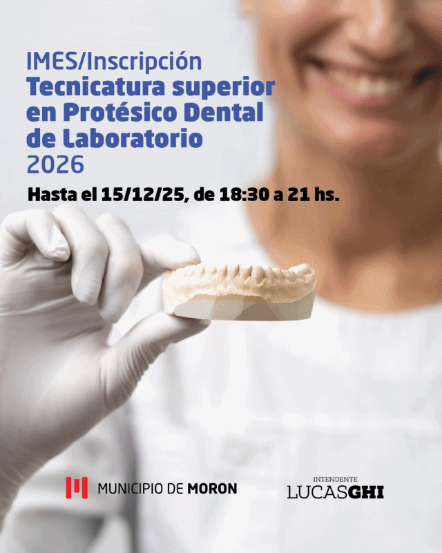 Morón últimos días para la inscripción a las carreras del IMES para el ciclo 2026