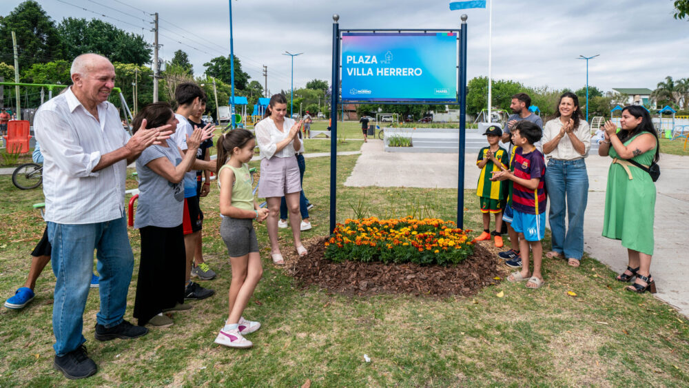 Mariel Fernández inauguró la Plaza Villa Herrero en Moreno Sur