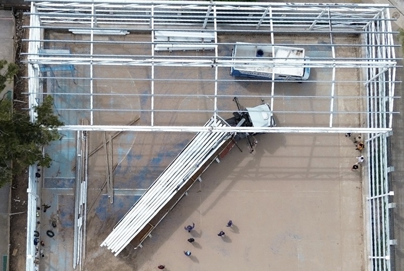 Avanza la renovación integral del playón deportivo del Parque José Hernández en San Martín