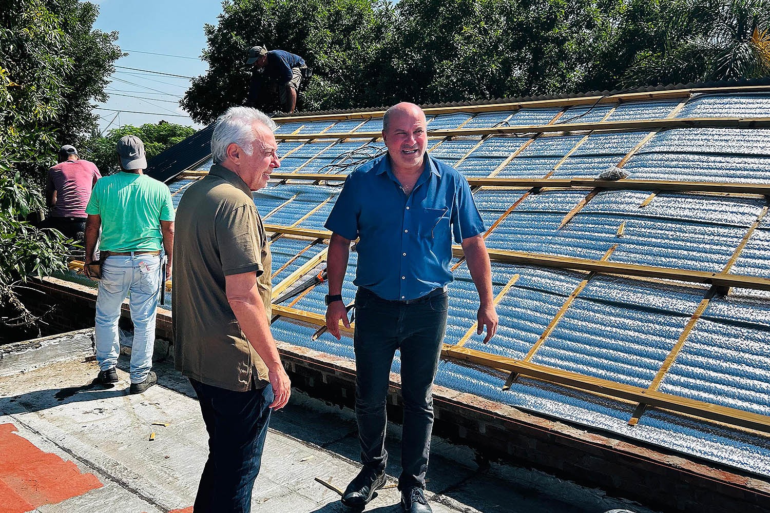 Avanzan las obras de infraestructura escolar en el Jardín de Infantes N°919 de Ricardo Rojas
