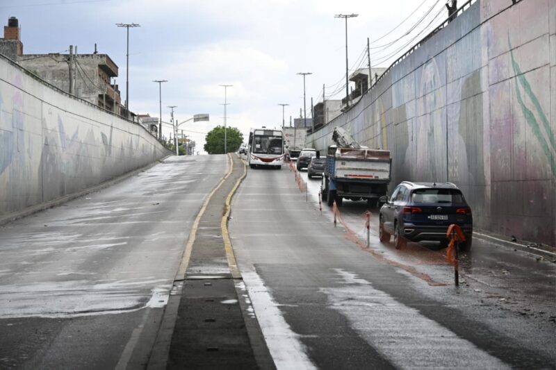 Comenzaron los trabajos de repavimentación del Túnel San Juan Pablo II