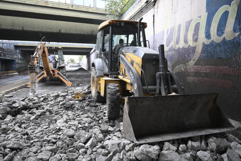 Comenzaron los trabajos de repavimentación del Túnel San Juan Pablo II