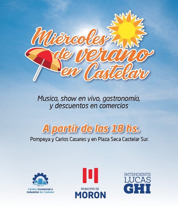 Morón lanzó “Verano en Castelar” con música, gastronomía y promociones