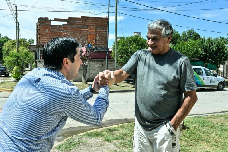 Nardini supervisó el avance de obra de la calle Cochabamba