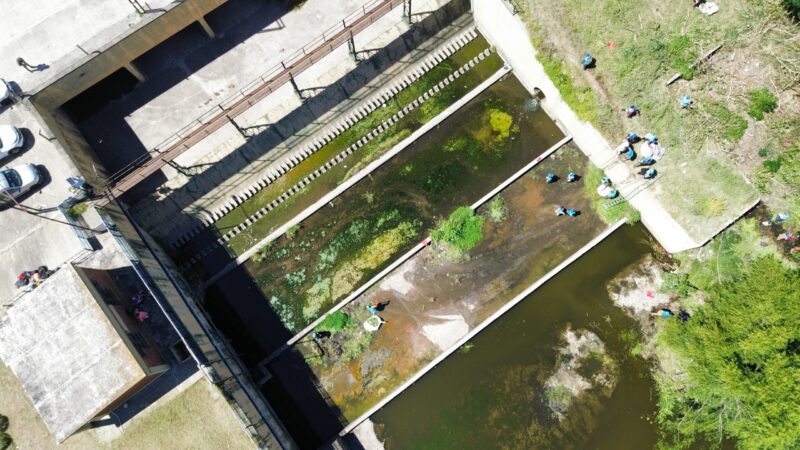 San Martín impulsó la limpieza del Reservorio de Tecnópolis para mejorar el drenaje durante las lluvias