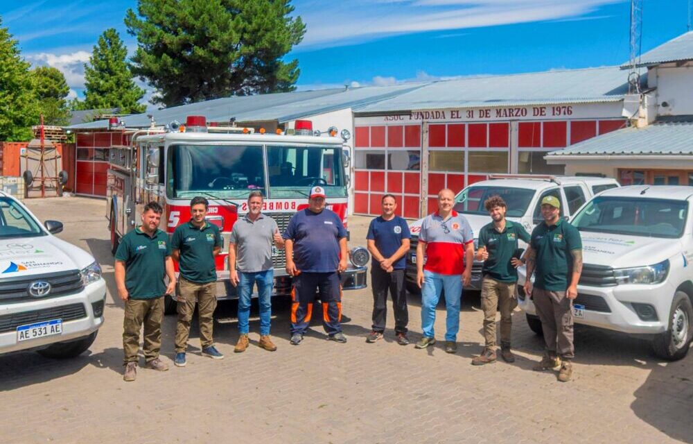 La donación de San Fernando llegó a los bomberos de la Patagonia